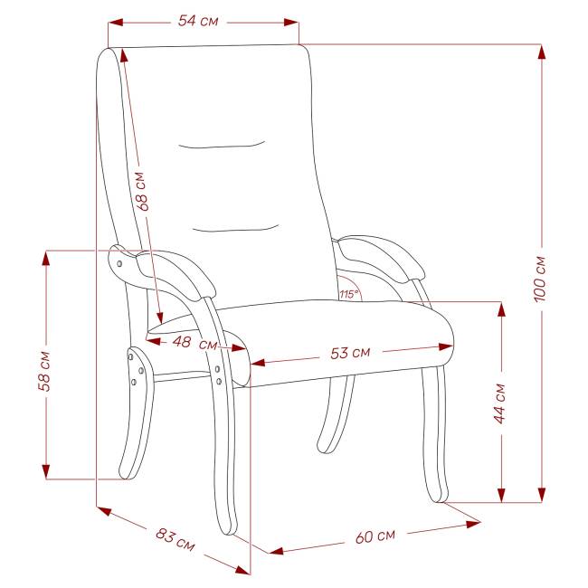Кресло Leset Дэми Слоновая кость V43 зелёный