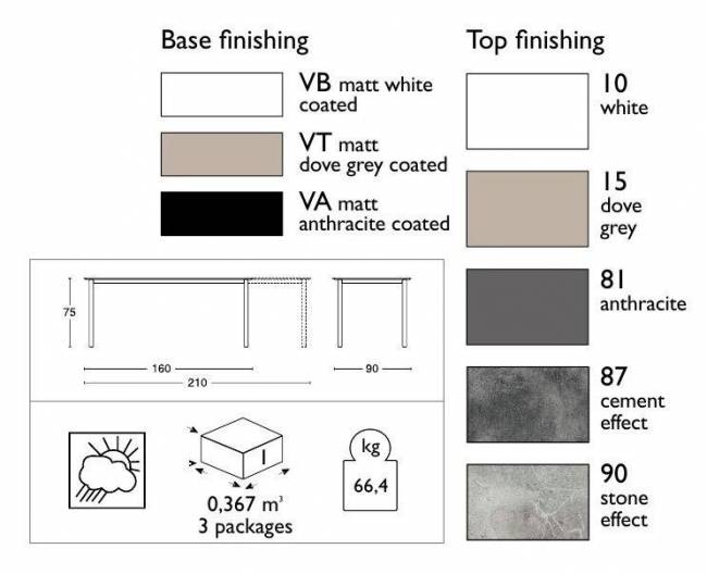 Стол ламинированный раздвижной Pranzo Extendable тортора 1600-2100х890х750 мм Стол ламинированный раздвижной Pranzo Extendable тортора 1600-2100х890х750 мм