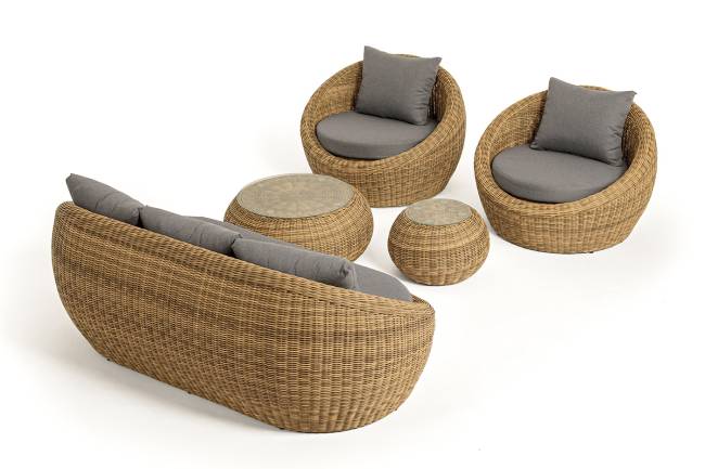 "Барселона" лаунж-зона из искусственного ротанга, цвет соломенный "Барселона" лаунж-зона из искусственного ротанга, цвет соломенный