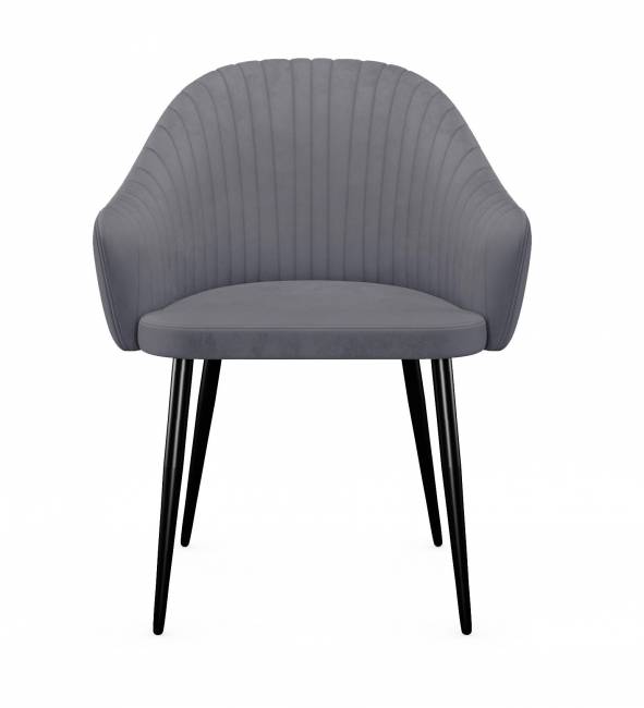 Стул DikLine 439 поворотный, C56 серый, ножки черные Стул DikLine 439 поворотный, C56 серый, ножки черные