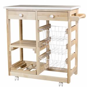 Тумба с баром и корзинами белый/лак Тумба с баром и корзинами белый/лак