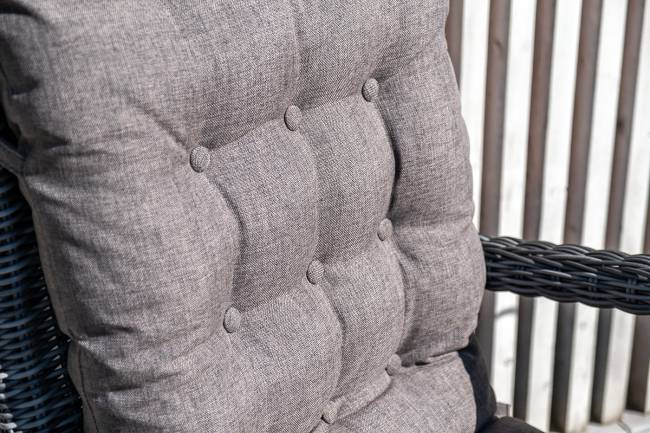 "Толедо" кресло плетеное с подушками, цвет графит