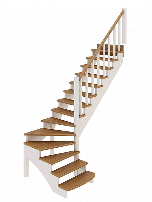 Деревянная лестница К-001м/1 под покраску Деревянная лестница К-001м/1 под покраску