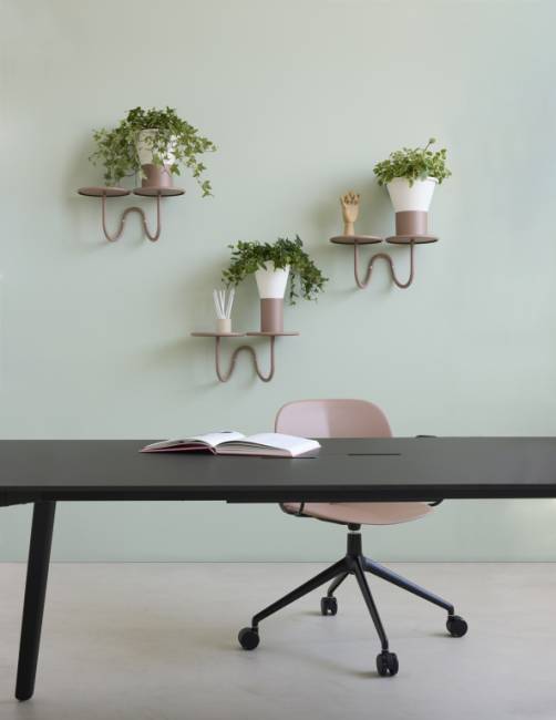 Ваза для цветов Mimosa лен, тортора Ø195х310 мм