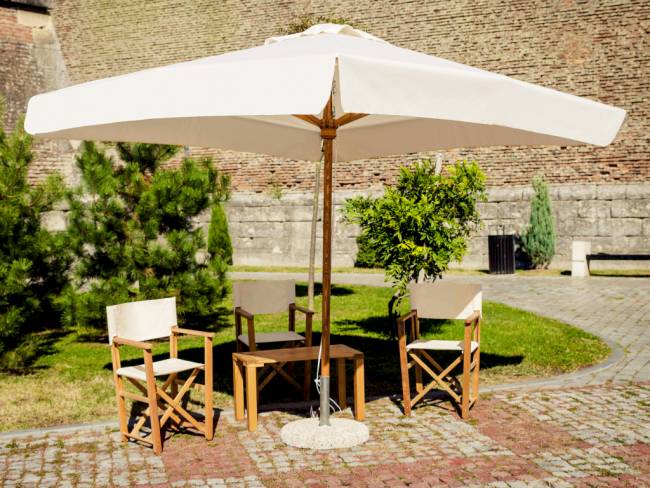 Зонт профессиональный 3х3 м Palladio Standard натуральный, слоновая кость 3000х3000 мм